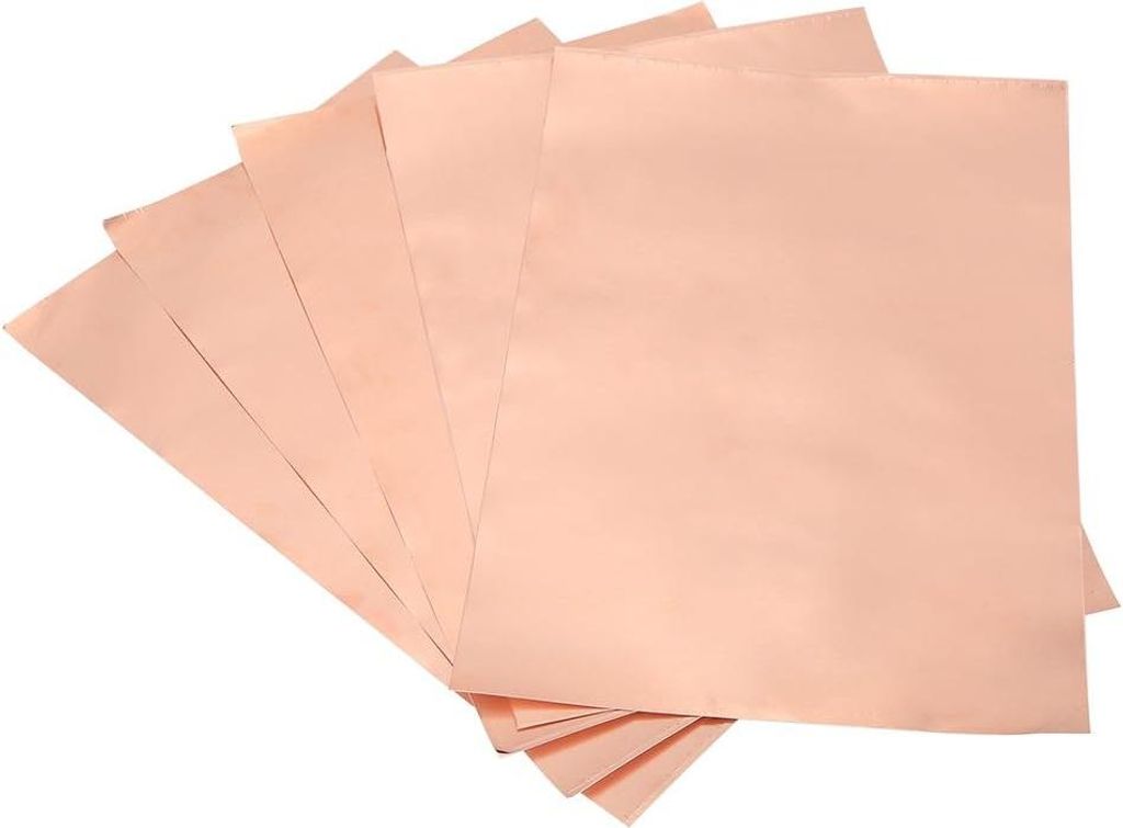 Kupferfolienband für Gitarren - 5 Stück - stark leitend - EMI-Abschirmung - Erdung - lötbar - 30 x 20 cm