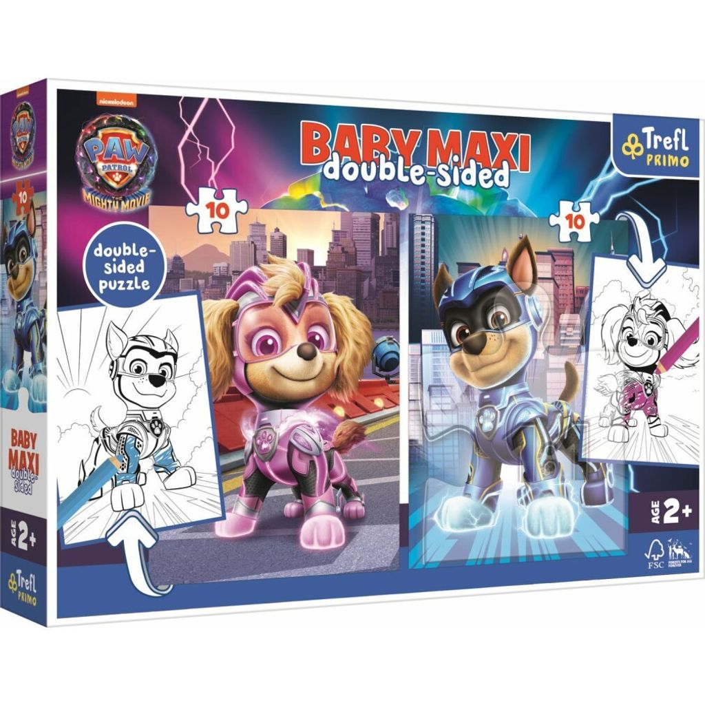 TREFL Doppelseitiges Puzzle Tawny Patrol: Hundehelden BABY MAXI 2x10 Teile