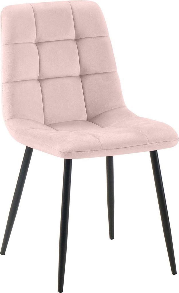Esszimmerstuhl – Esszimmerstuhl – bequeme Rückenlehne – wartungsfreundlich | Material: Weich | Farbe: Rosa