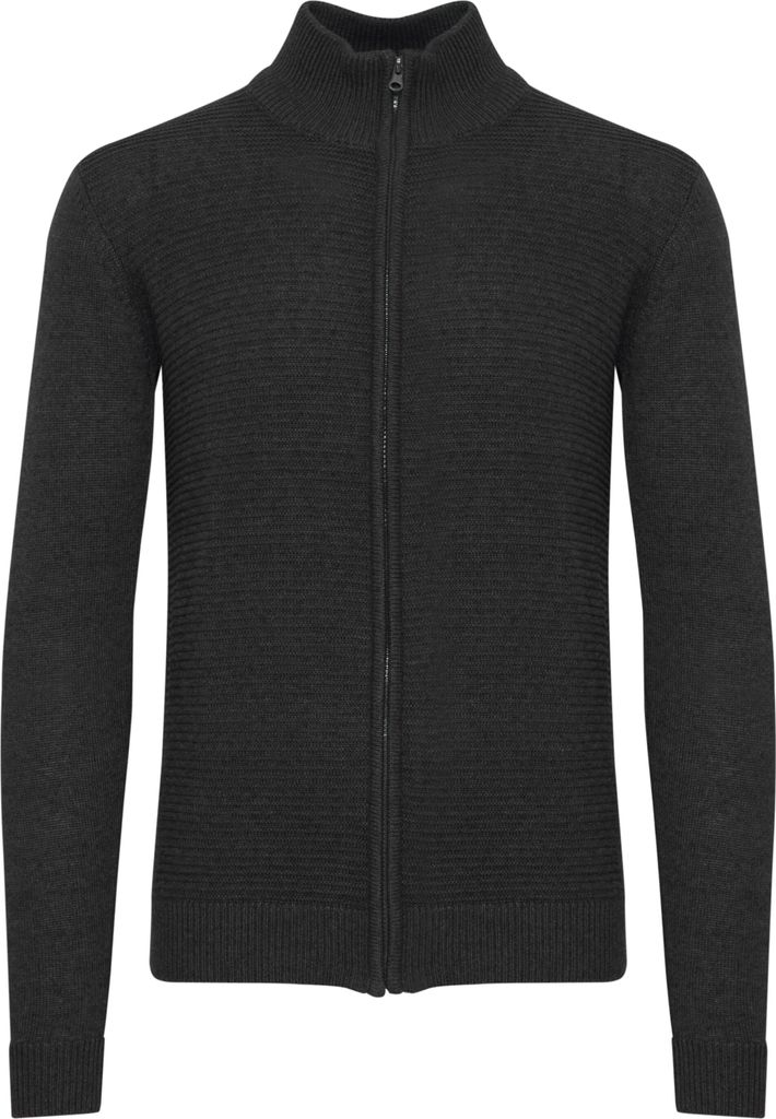 INDICODE IDRickert Herren Strickjacke Cardigan Grobstrick mit Stehkragen Reißverschluss Baumwollmischung Regular fit