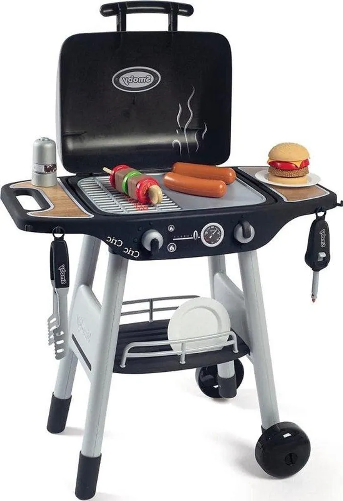 Barbecue enfant sécurisé : flammes magiques sans chaleur et 18 jouets