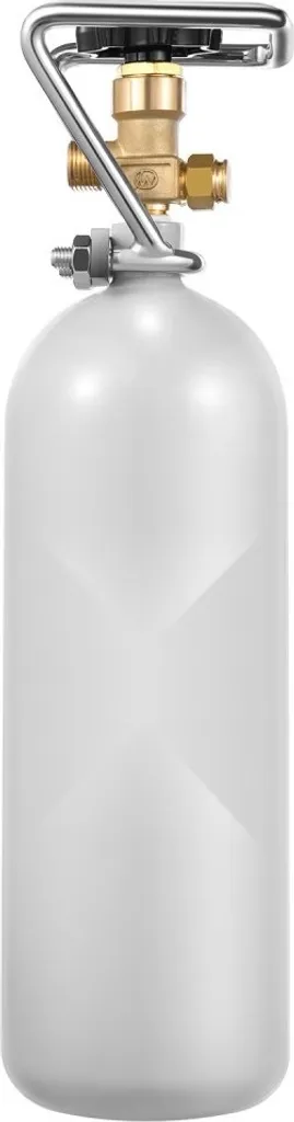 Bombola di CO2 da 2 kg - Bombola in lega di alluminio con valvola DIN477 - Bombola di CO2 in alluminio