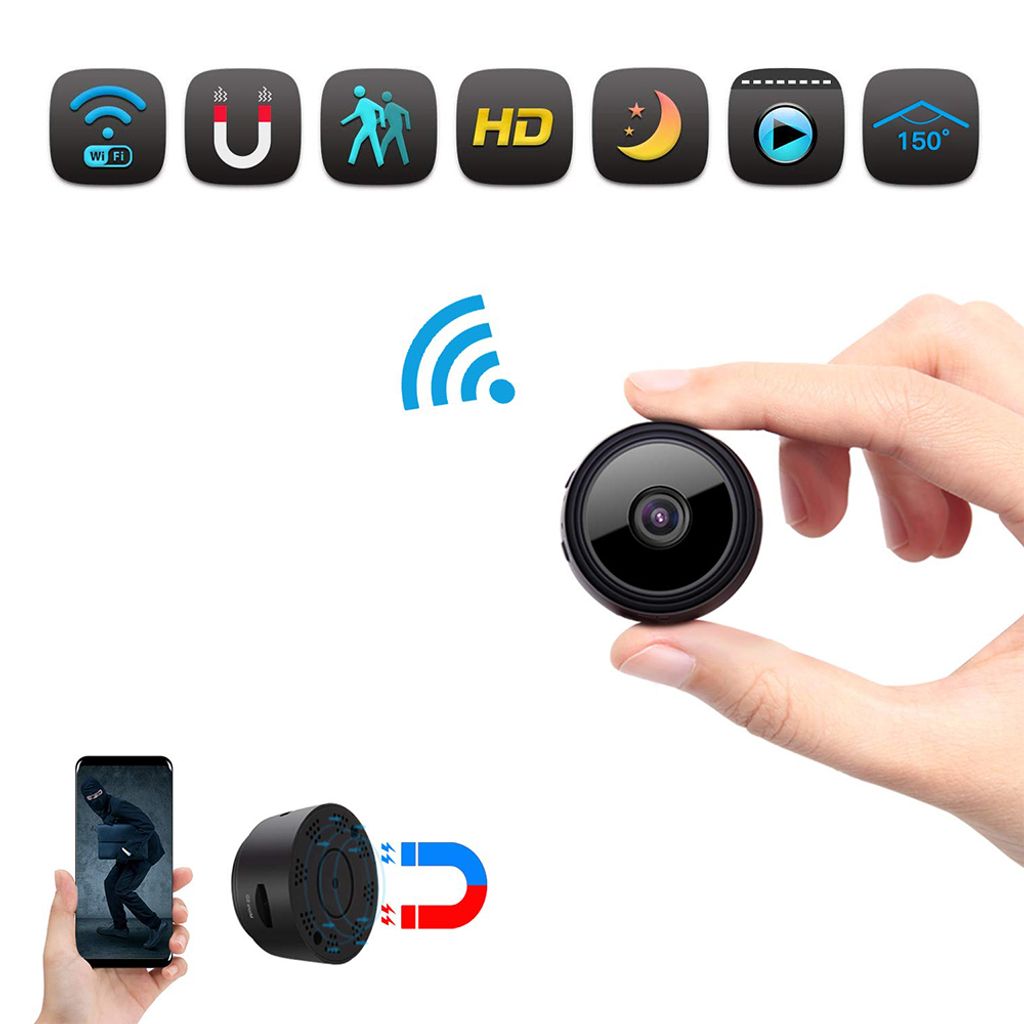 Mini Wireless WiFi Kamera Full HD 1080P Sicherheit mit Nachtsichterkennung Mini Kamera tragbare kleine Videokameras für Zuhause/Innen/Außen