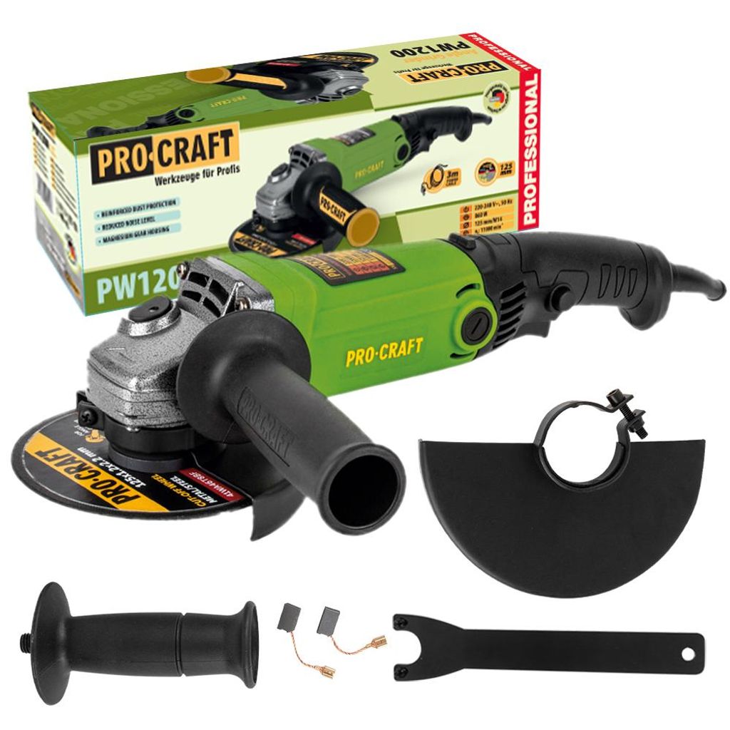 Smerigliatrice angolare Procraft PW1200 (PW860), 125 mm Immagine del prodotto 