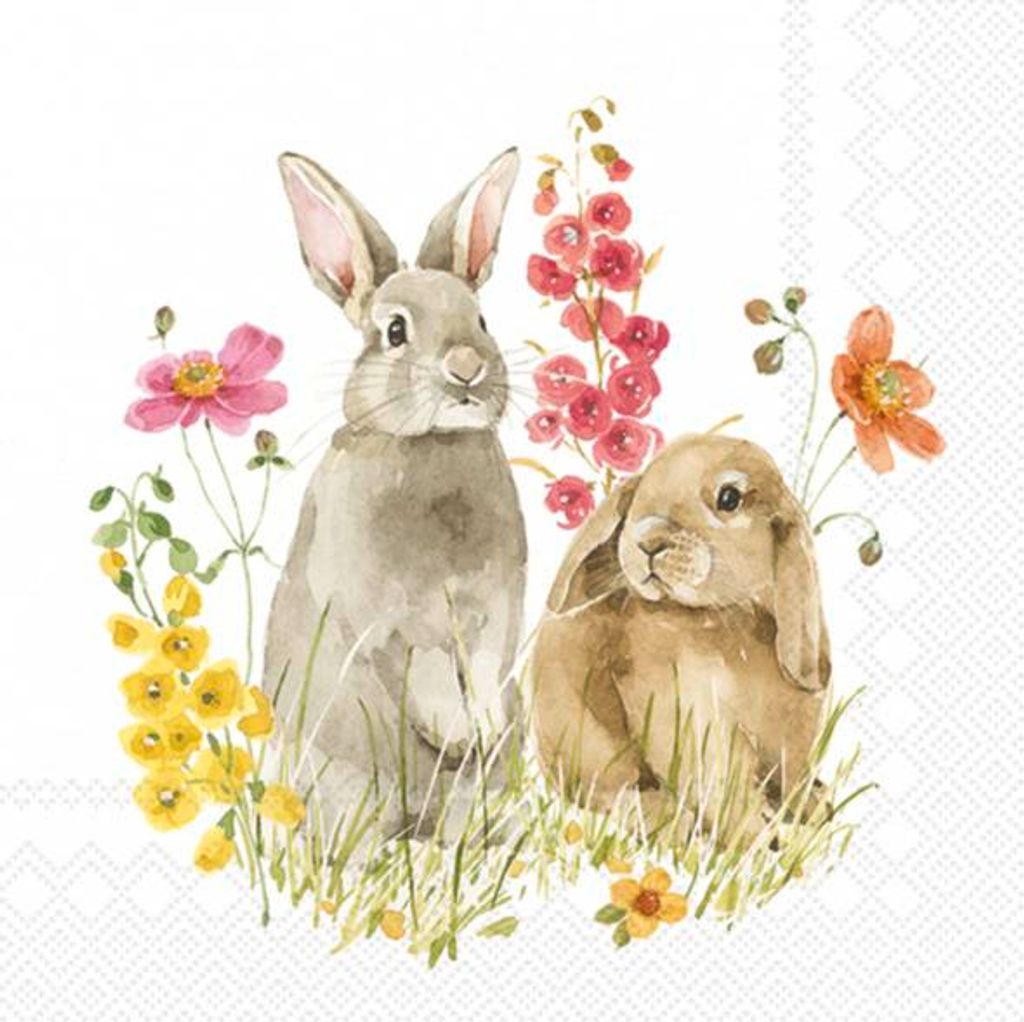 Serviette "Freunde im Frühling", 20 Stück Produktbild 