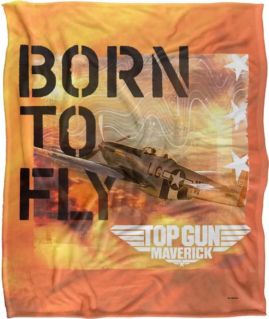 Couverture Top Gun: Maverick Born To Fly TV19411 - Plaid Doux Coloré