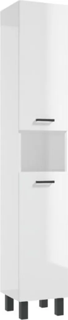DomoDomo Armoire haute blanc brillant 174x30 cm Meuble de salle de bains Mea