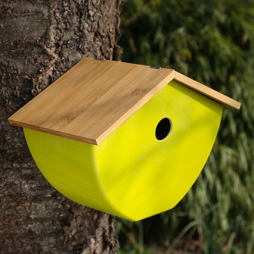 Vogelhaus - Nistkasten - Bambus - H: 20,5cm - L: 28cm - grün