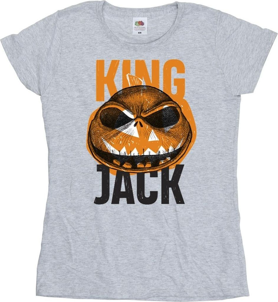 Disney - "The Nightmare Before Christmas King Jack" T-Shirt für Damen BI35732 (L) (Grau)