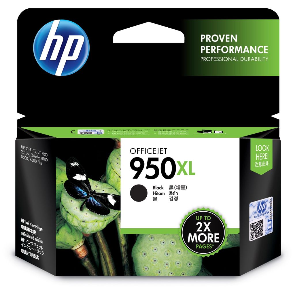 HP 950XL Schwarz Original Druckerpatrone mit hoher Produktbild 