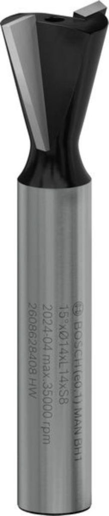 Fraise à denture Bosch, 8 mm, D1 14 mm, L 14 mm, G 55 mm, Image du produit 