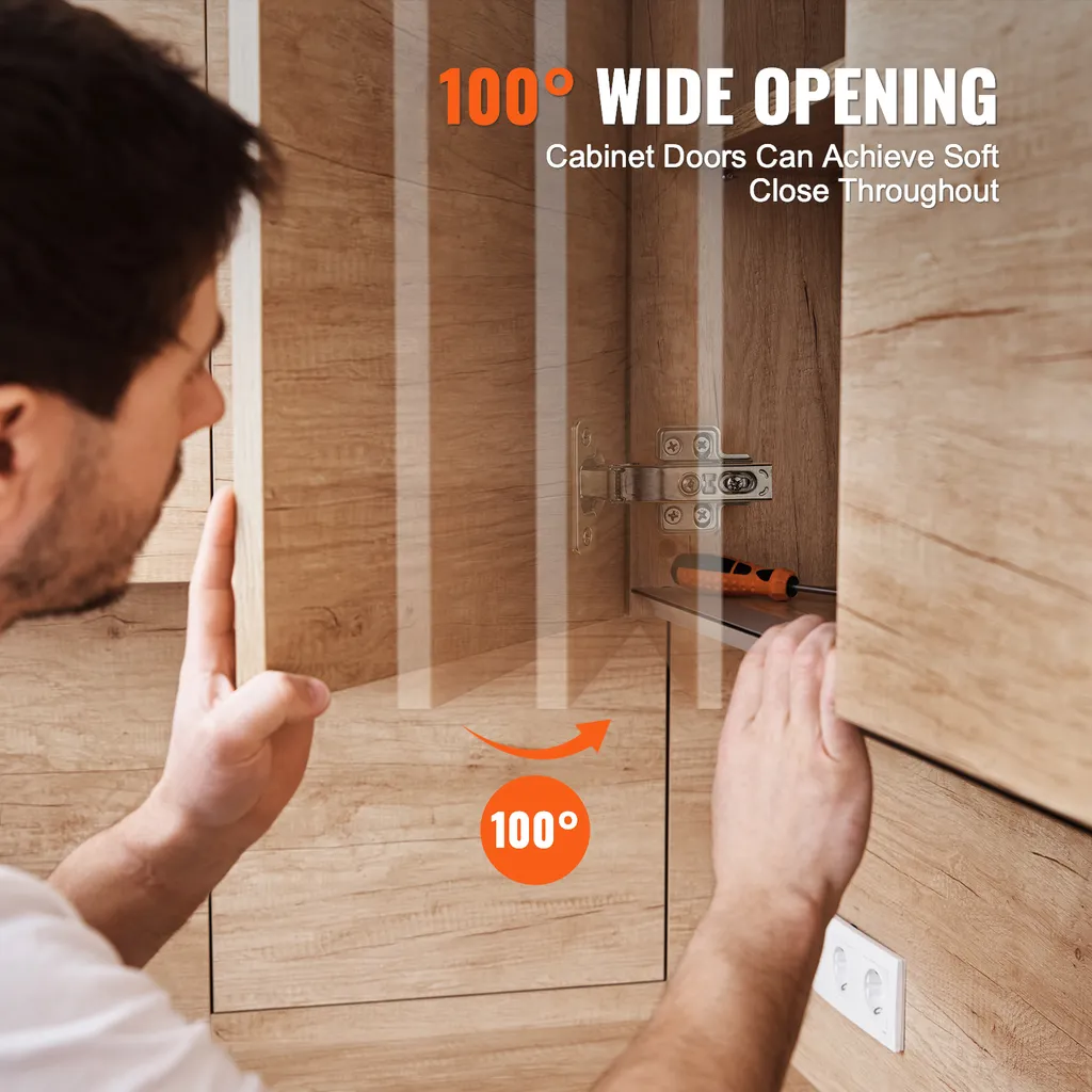 Charnières invisibles pour porte de cuisine à recouvrement total - 5