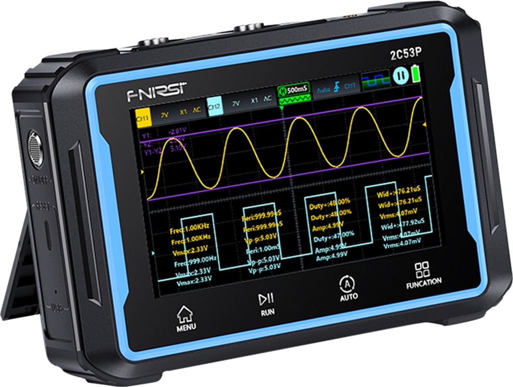 FNIRSI 2C53P Oszilloskop, Signalgenerator und Multimeter Produktbild 
