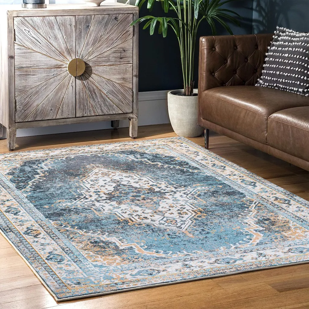 Tapis Design 2 Bleu 180x260 cm - Solution Tapis Décoratif Salon