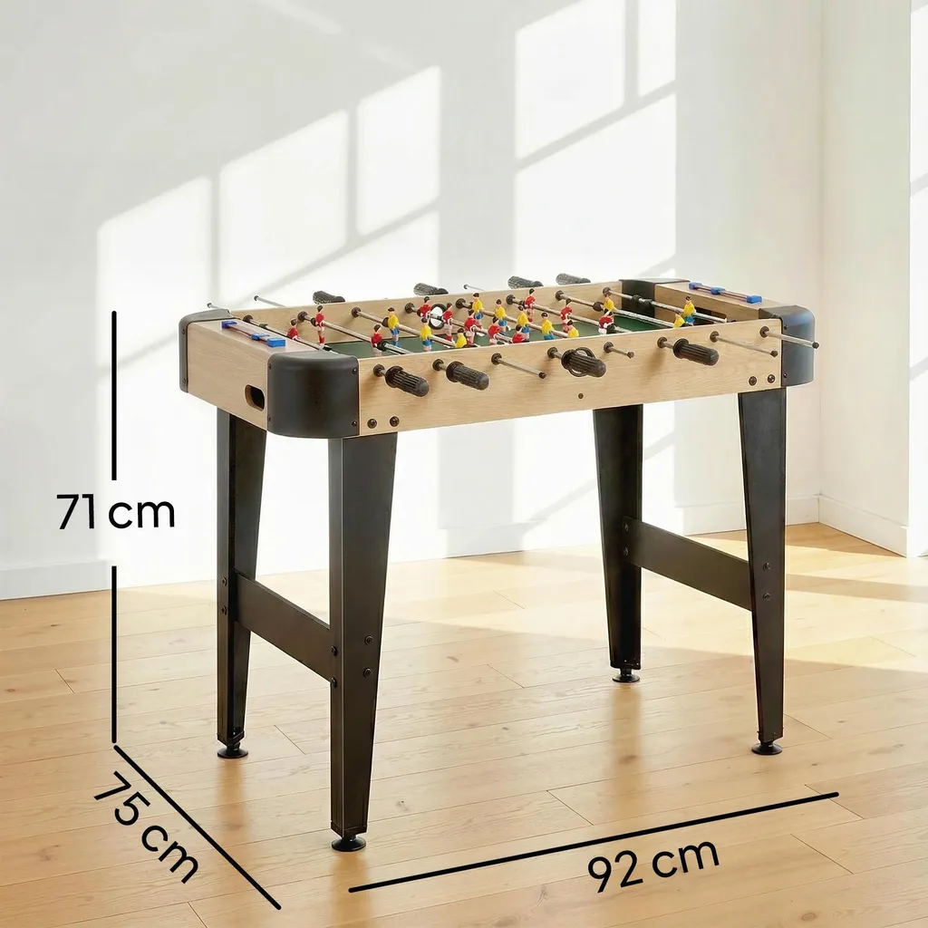 Table de Baby-foot de Salon Jaune - Jeu de Café Compact pour Ados - 5