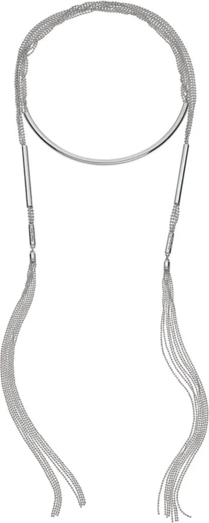 Sautoir Chic Folli Follie 1N17F012 avec Pendentif Géométrique Argent
