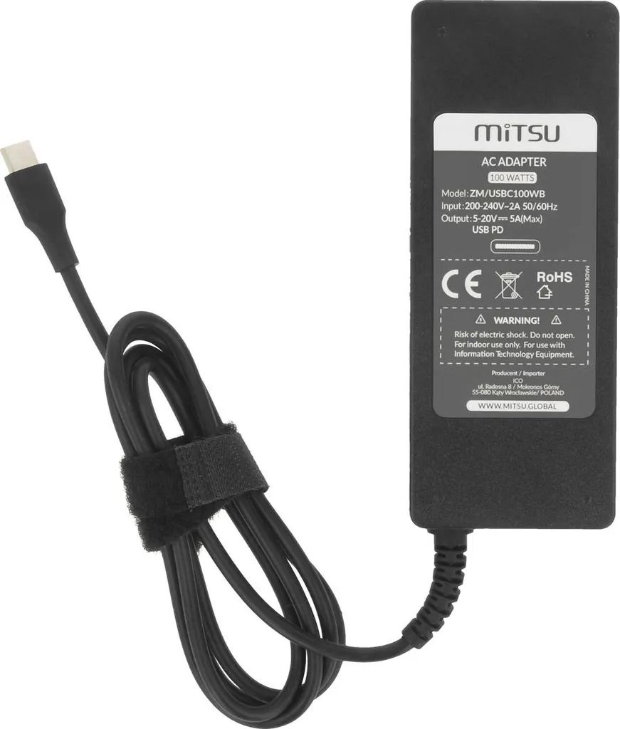 Adaptateur secteur USB-C 100W, chargeur rapide pour PC portable et Mac - 5
