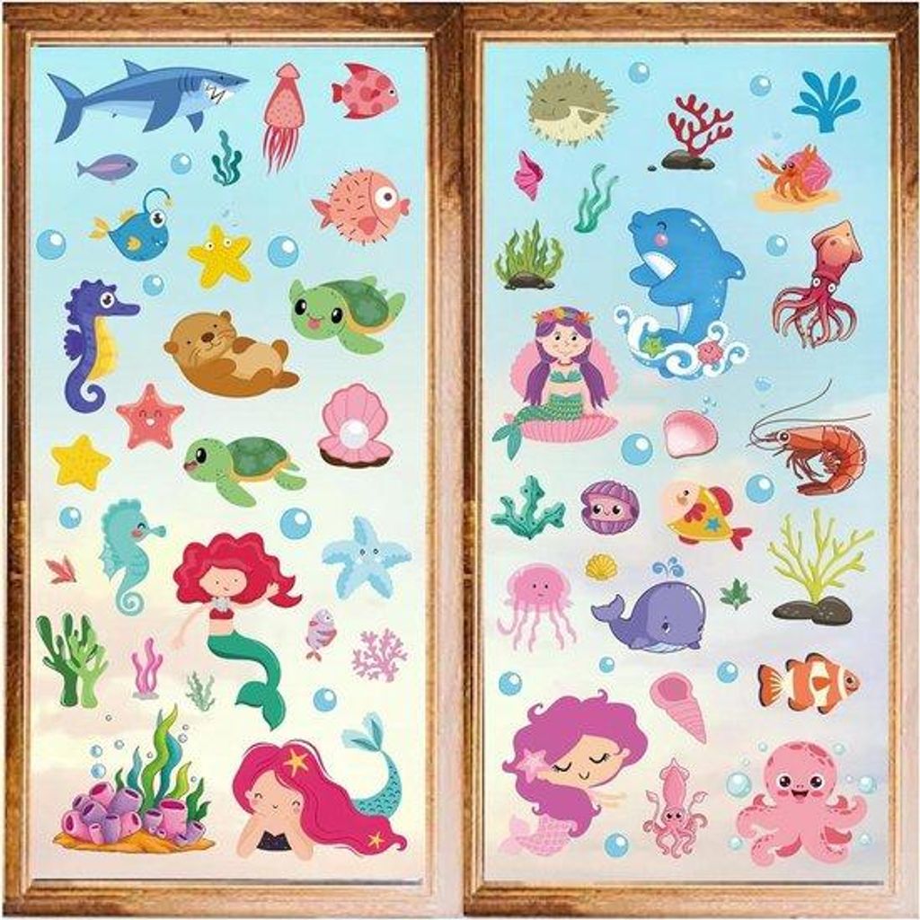Marine Tier Mauersticker PVC Aufkleber Selbstklebend Schlafzimmer Wohnzimmer Dekoration.