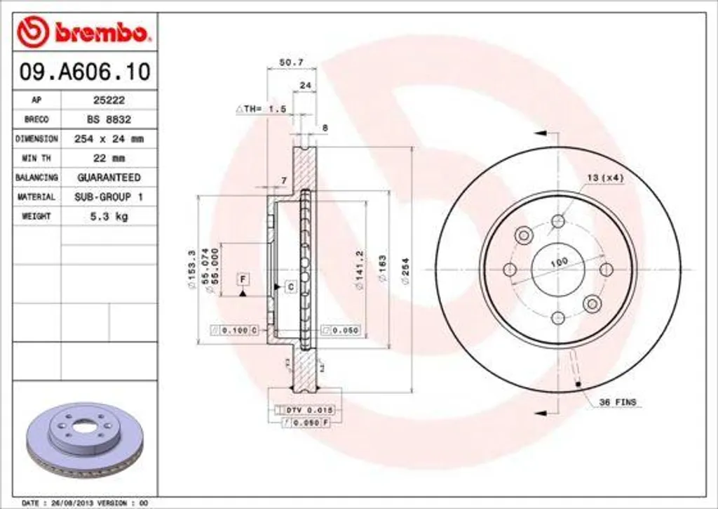 Disque de frein avant pour Kia Rio DC remplace l'origine 51712FD300