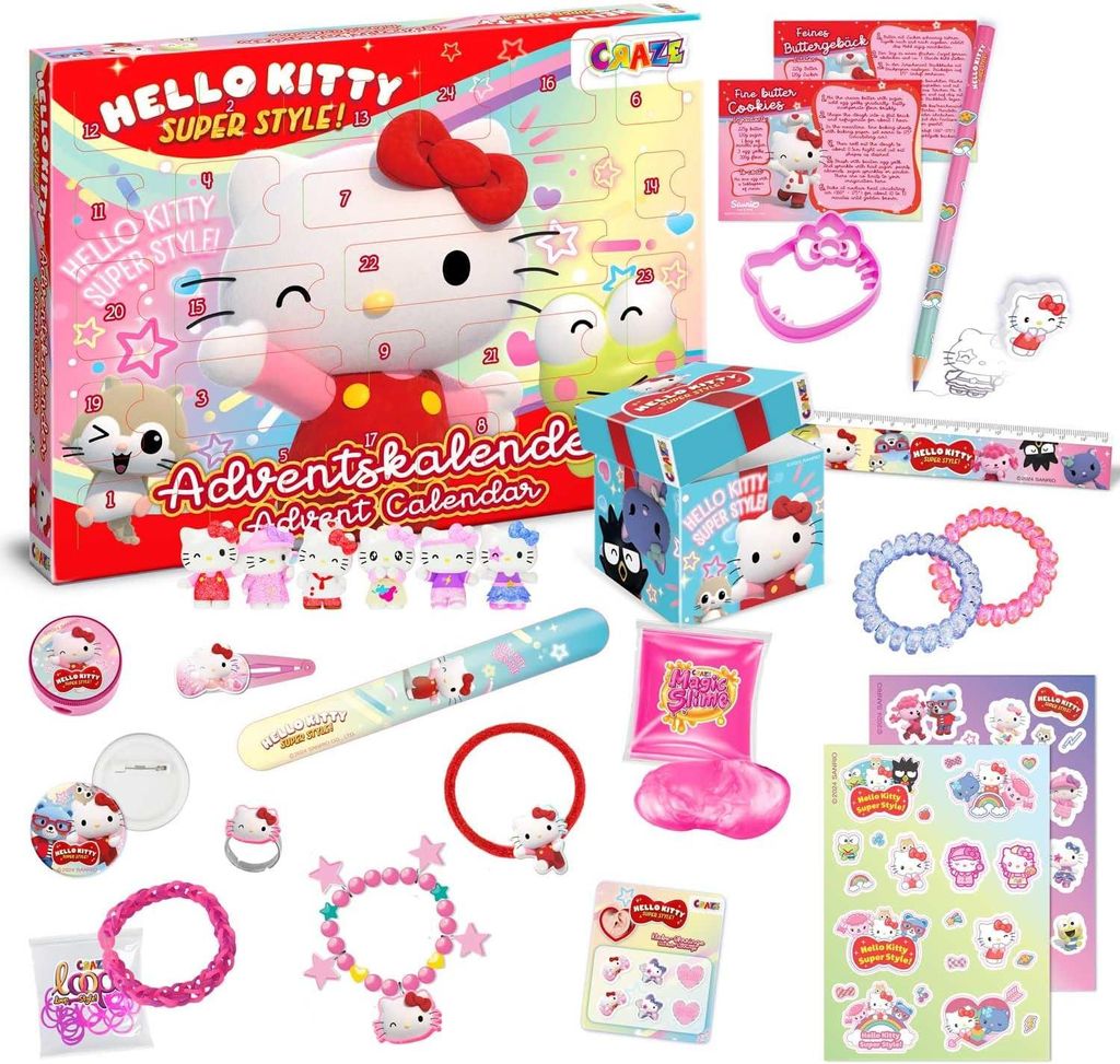 Hello Kitty Adventskalender 2026 für Mädchen, Spielzeug & Produktbild 