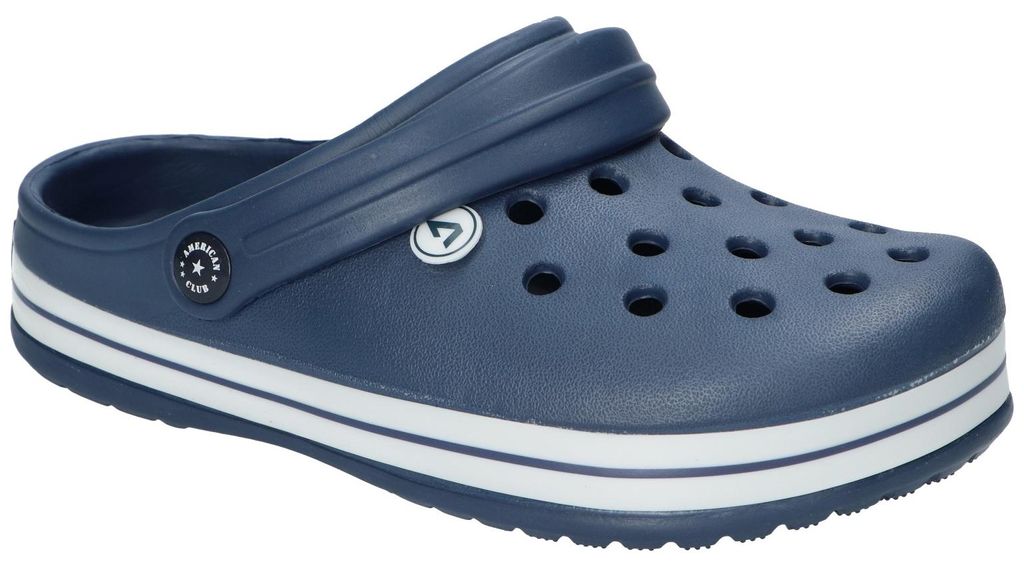 American Club NH02, EVA Clogs leichte Schaumstoff Badeschuhe rutschhemmend bequem, Navy 39