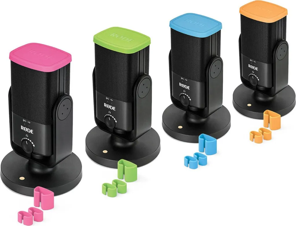 Pack de 4 micros de table Rode NT-USB Mini pour enregistrement multi - 6