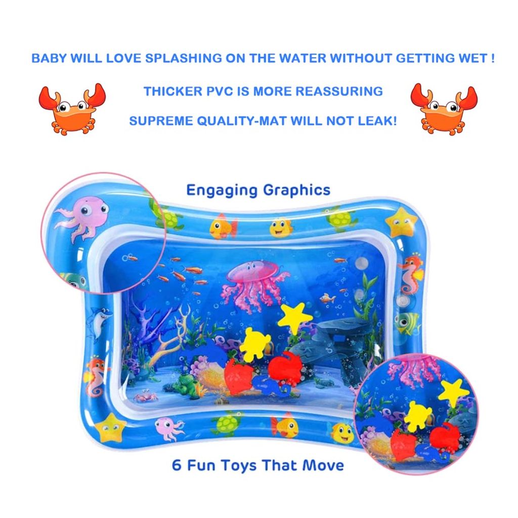 Bauch-Zeit-Seewelt DE Baby Wasser Wasserkissen Spielmatte Aufblasbare Spielzeug