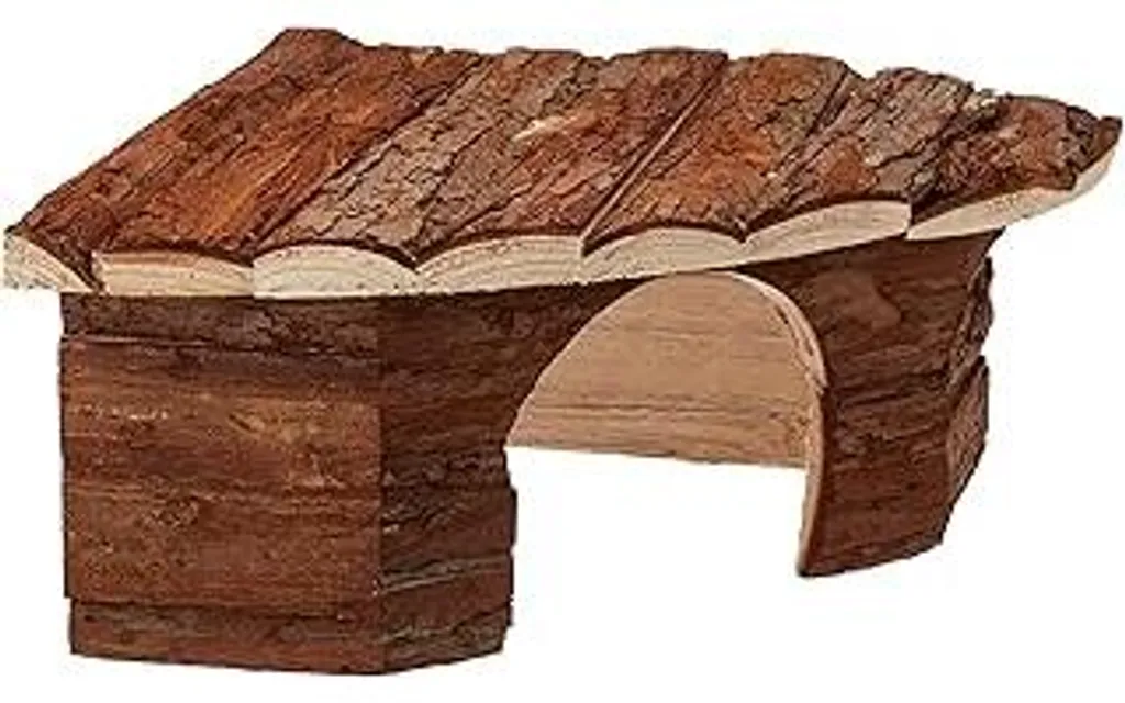 Croci Wood Eckhaus 42x15x30 cm | Casetta Legno Angolare per Porcellini d'India