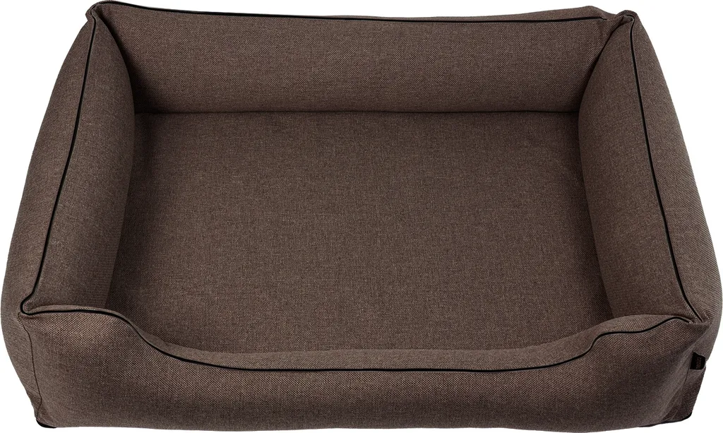Paillasson de propreté métis 100x75 cm coloris marron bordure noire