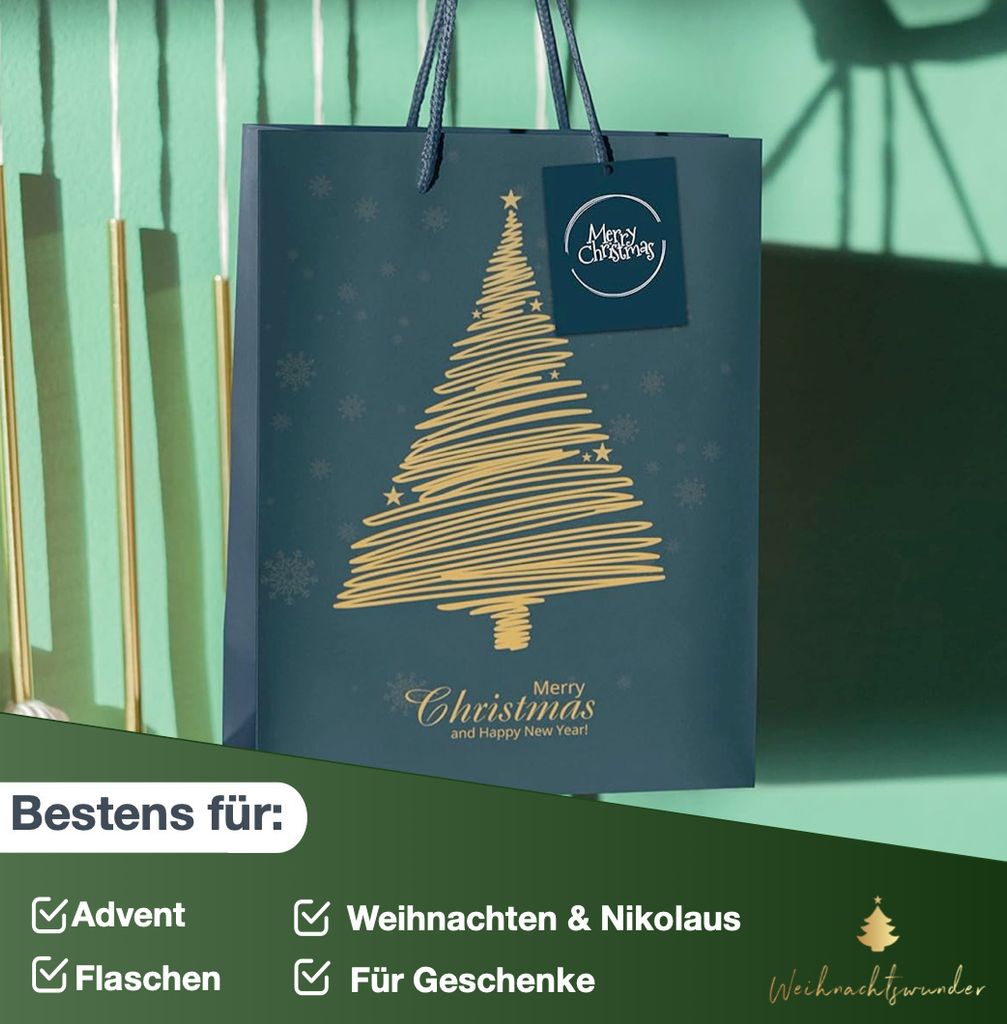 12x XXL Weihnachtstaschen Geschenktüten Geschenktaschen Produktbild 4