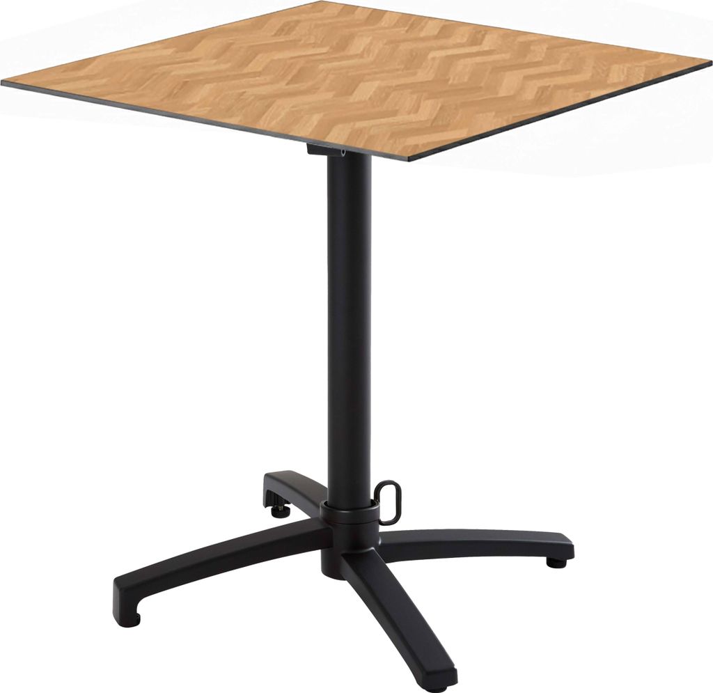 Quadratischer neigbarer 60 cm 4 Sitzplätze Fischgrätmuster - Oviala Opera