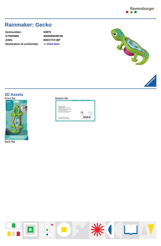 Regenmacher: Gecko Ravensburger 04870