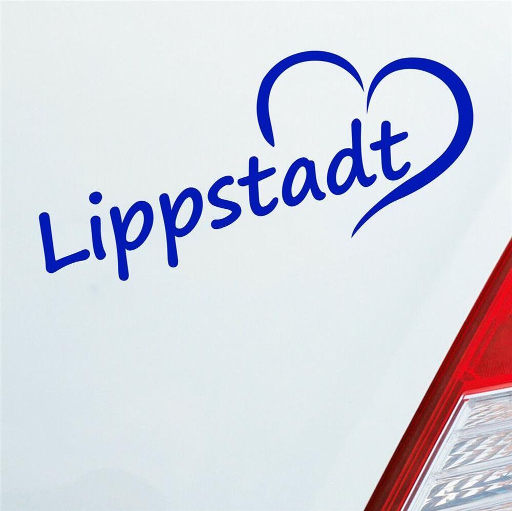 Auto Aufkleber Lippstadt LP Soest Herz Stadt City Liebe 19x8 cm Dunkelblau Sticker Heckscheibenaufkleber