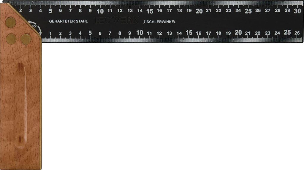 Schreinerwinkel Schenkel-L.300mm m.Gehrung Kurzer Schenkel 170mm TECWERK