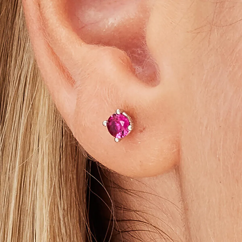 Boucles d'oreilles argent Fancy Passion Ruby FPR43 avec rubis éclatant - 3