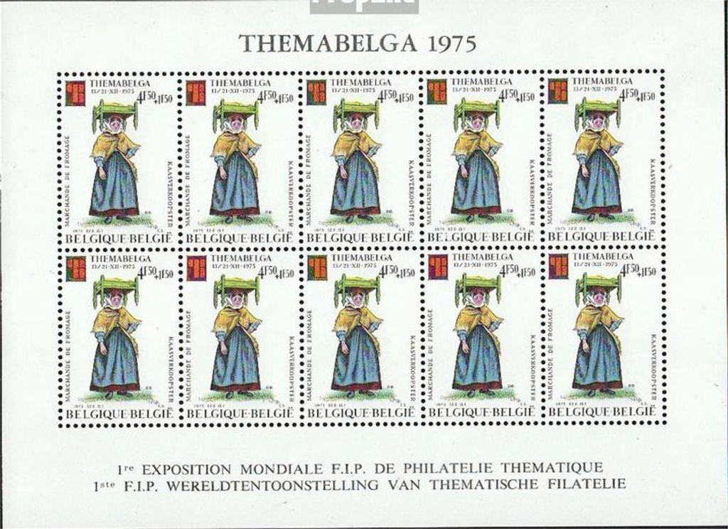 Briefmarken Belgien 1975 Mi 1841-1846 Kleinbögen (kompl.Ausg.) postfrisch Motivbriefmarken