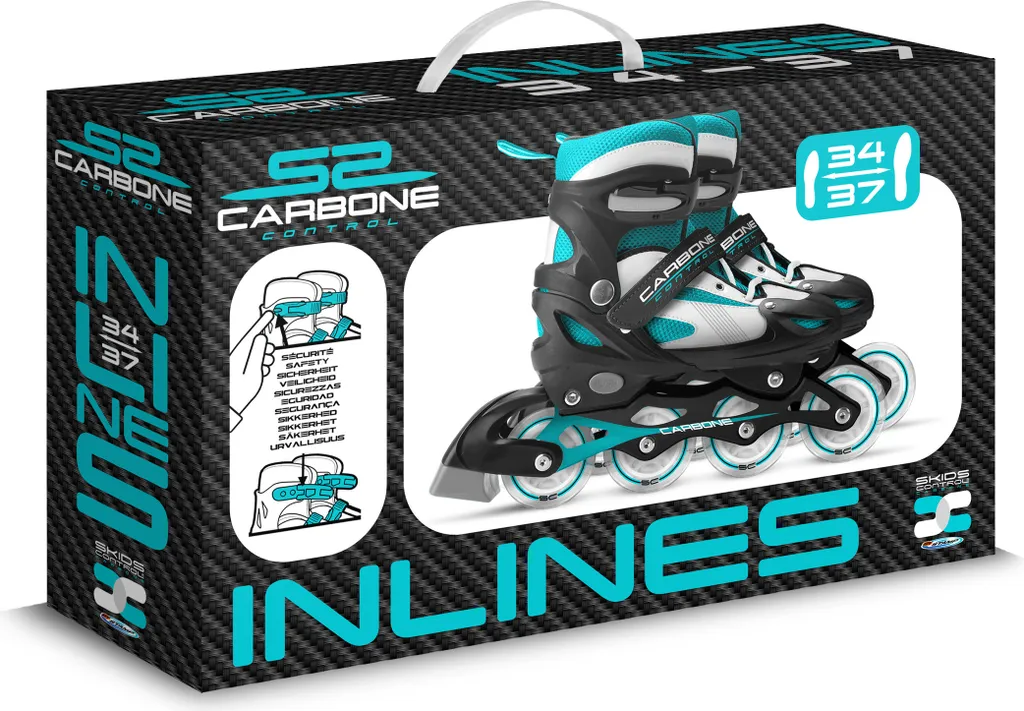 Roller Skids Control Carbone Réglable avec Coque Semi-Softboot Noir - 2
