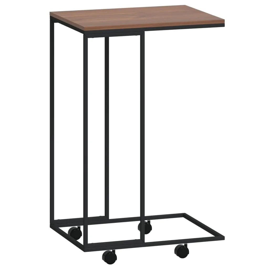 Support pour ordinateur et café noir à roulettes pour salon et bureau