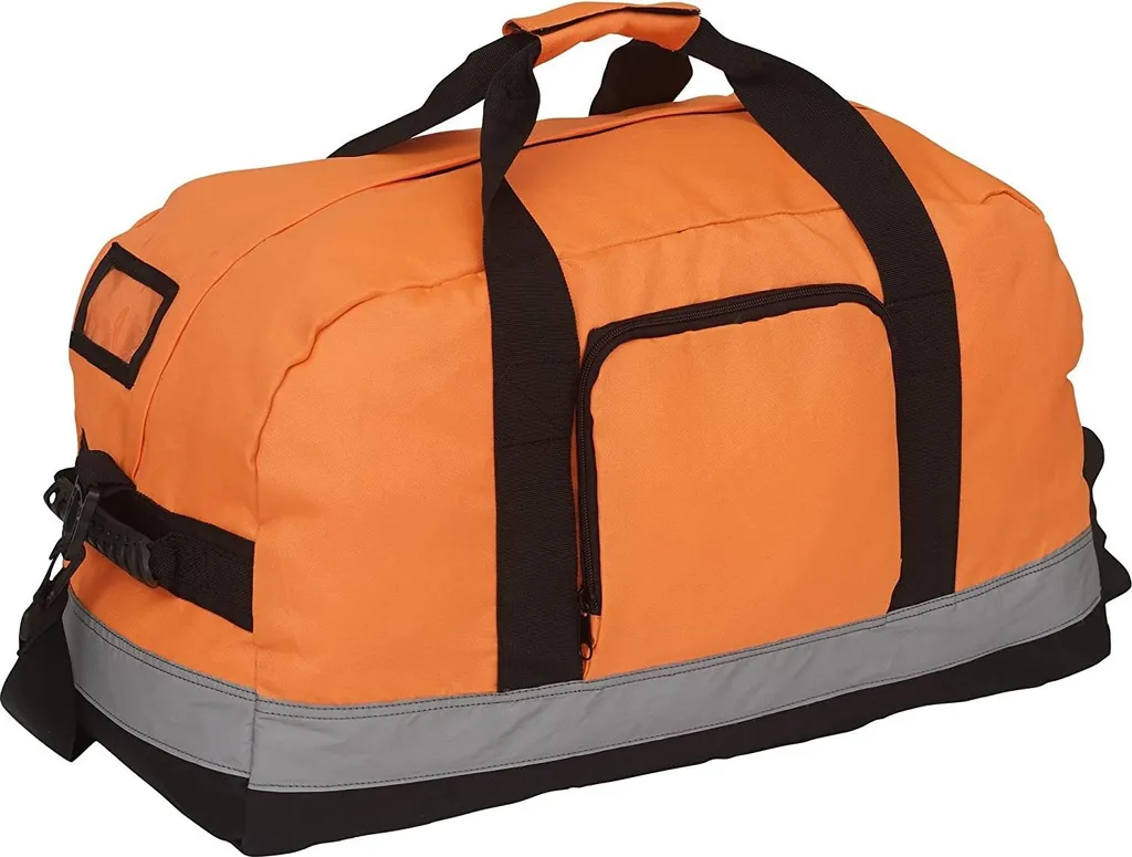 Grand sac de sport et voyage Seattle Orange avec bandes réfléchissantes