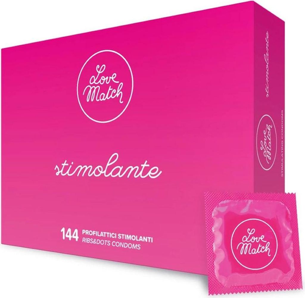 Love Match Stimolante 144 szt. - prezerwatywy żebrowane i Zdjęcie produktu 