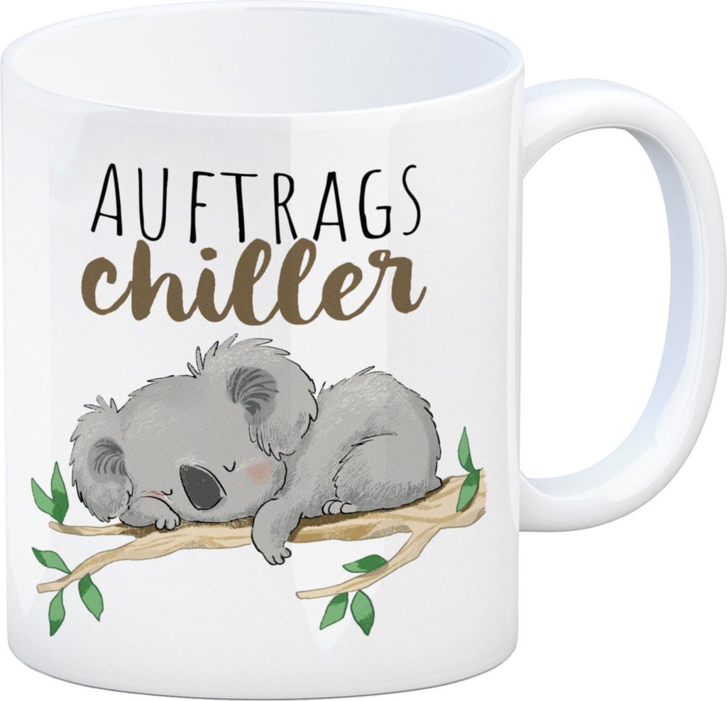 Koala Kaffeebecher mit Spruch Auftragschiller