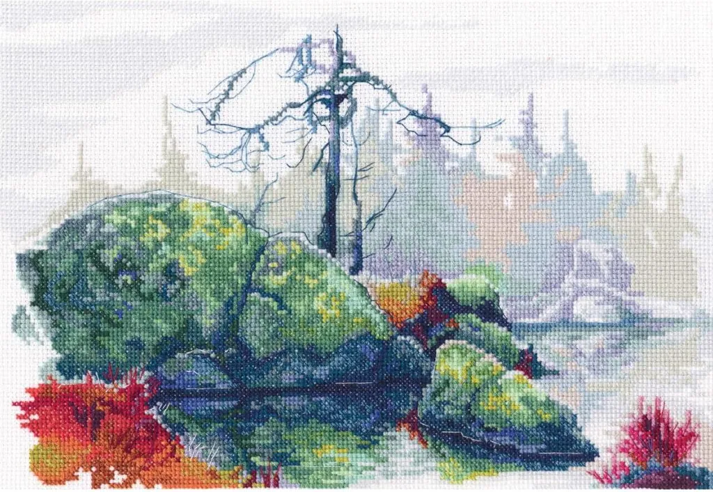 Kit Point de Croix Compté RTO Wunderbarer Norden II 29,5x20,5 cm M70013