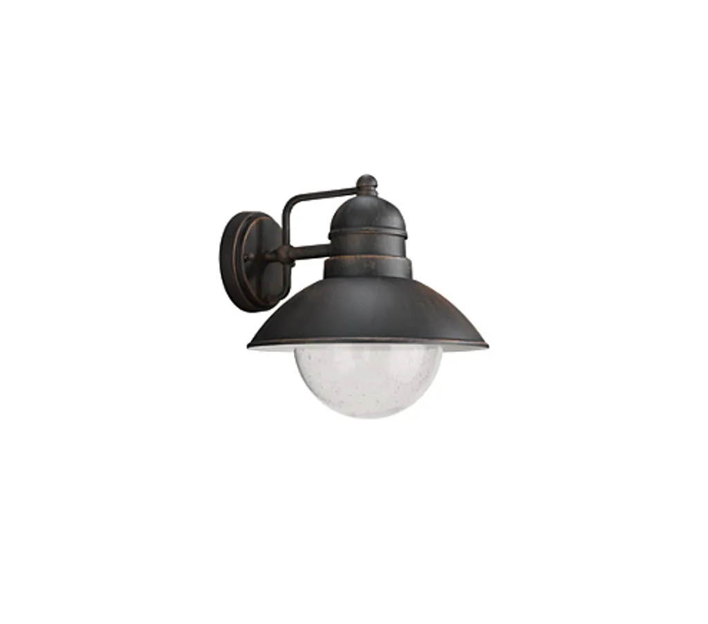 Lanterne Murale Philips Damascus Noir E27 pour Jardin et Entrée de Maison