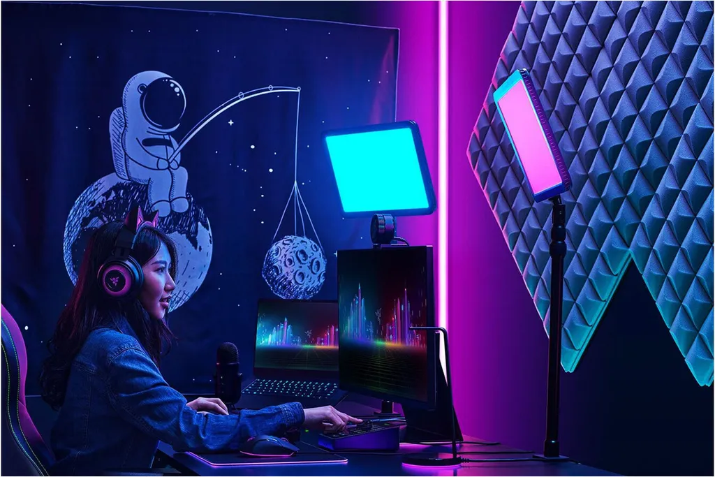 Éclairage de Studio Razer Key Light Chroma avec Support de Bureau - 2