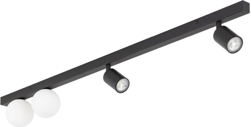 Deckenspot Metall Glas verstellbar Schwarz Weiß GU10 2-flammig länglich Modern Deckenstrahler