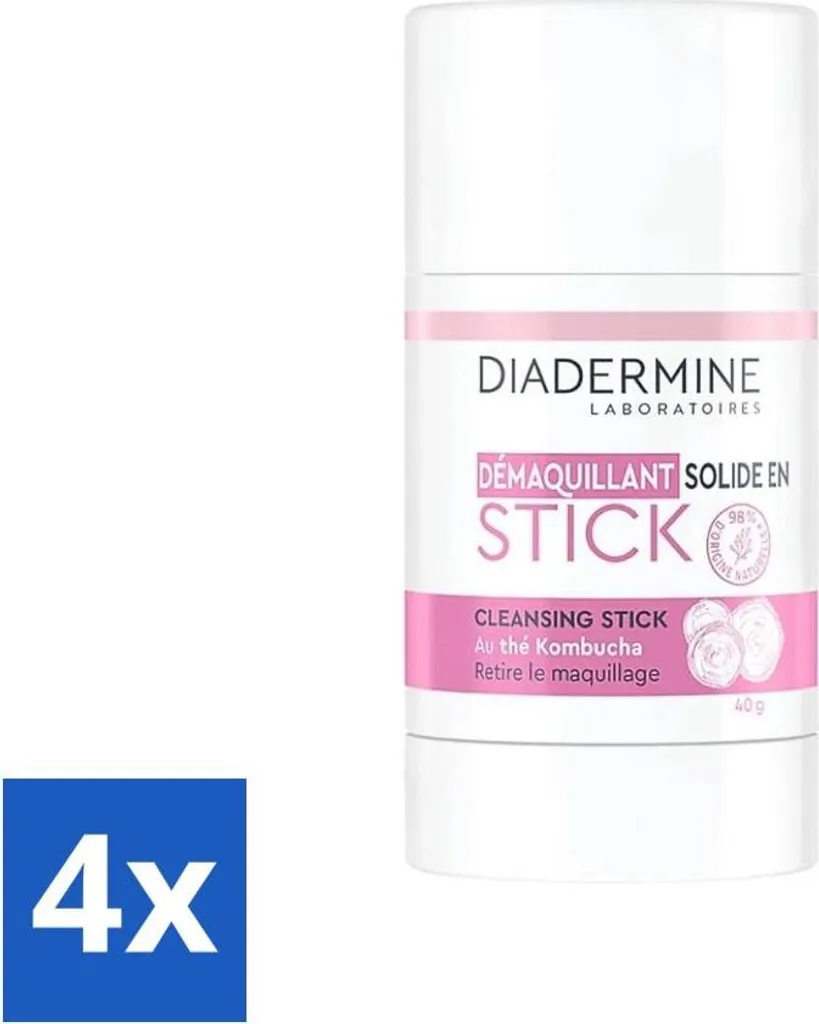 Nettoyant Visage Stick Kombucha Diadermine 40g - Routine Pack de 4