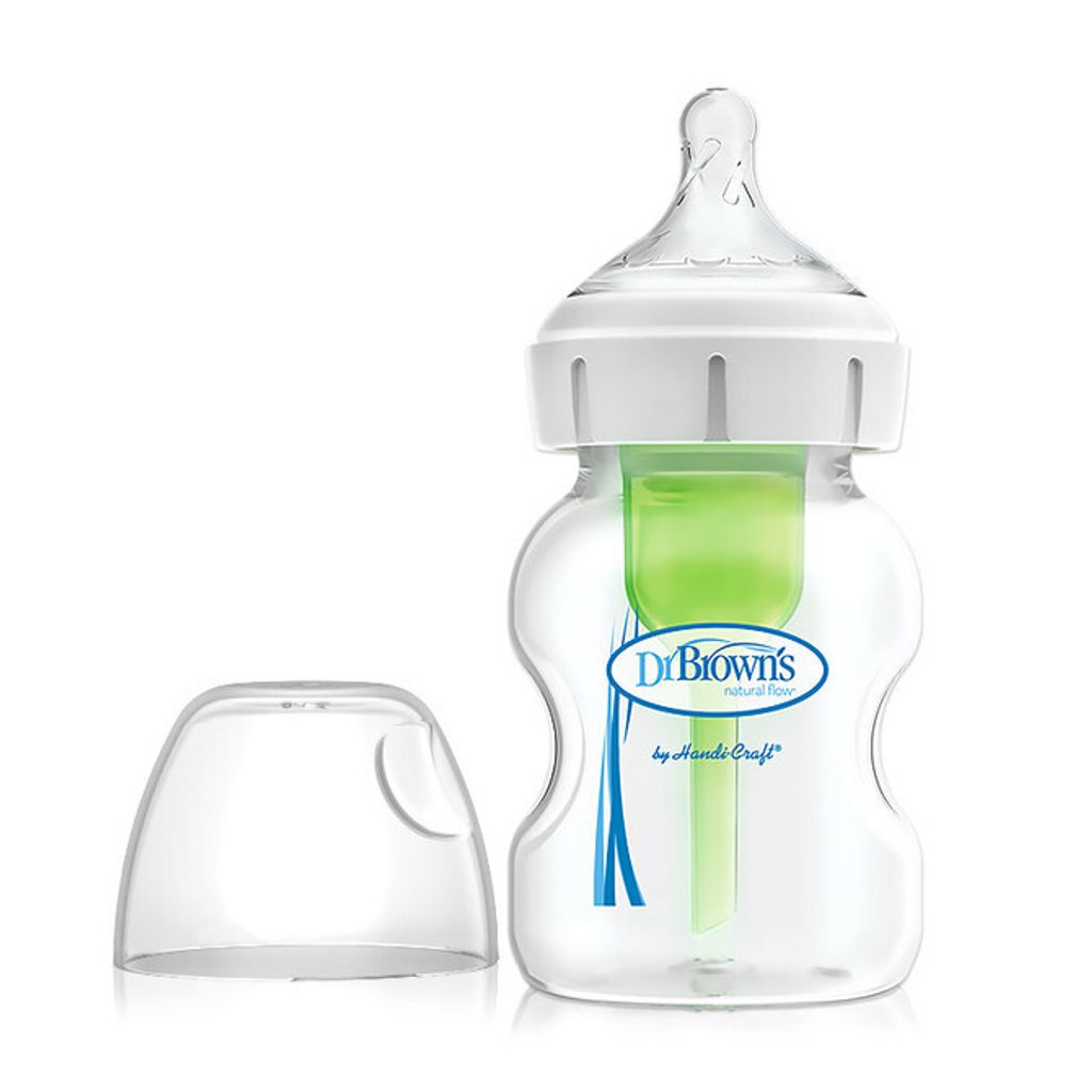 Dr. Brown's WB51600 Options + ANTI-Colic PP Bottle 150ML Baby-Flasche + Sauger, 150ml Fassungsvermögen, -frei
