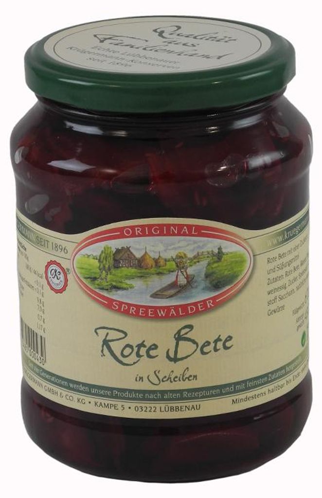 Krügermanns Original Spreewälder Rote Beete in Scheiben Produktbild 