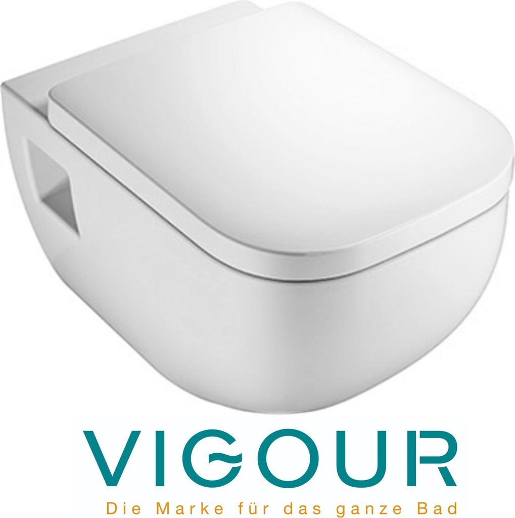 VIGOUR DERBY Wand WC spülrandlos mit sichtbarer Befestigung Produktbild 1