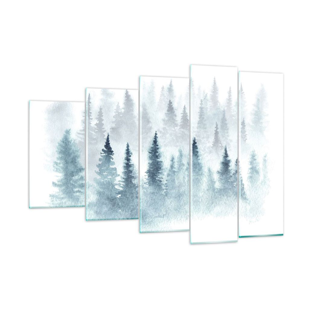 Bilder auf glas - Bäume Wald Natur - 150x100cm - Glasbilder - Wandbilder - Kunstdruck - zum Aufhängen bereit - Wanddekoration aus Glas - Glas Bil...